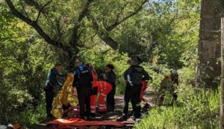 Rescatan a un ciclista que se había caído por un puente en Herrera de Duero (Valladolid)
