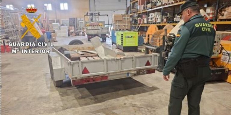 La Guardia Civil recupera un remolque e investiga a dos personas por el supuesto robo en Íscar
