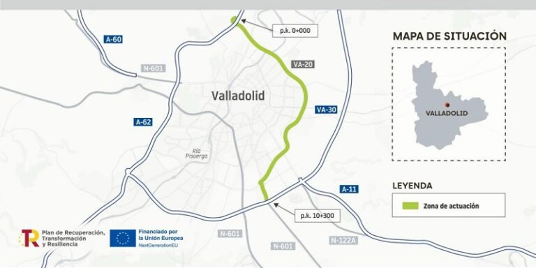 Hoy comienza la fase final de la adecuación a peatones y ciclistas de la VA-20