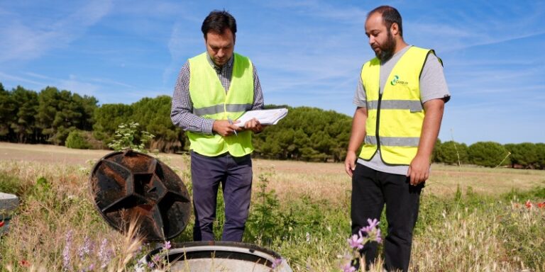 La Diputación de Valladolid supervisa en Traspinedo las actuaciones del proyecto GESAGUAVALL virtual para la digitalización del ciclo del agua